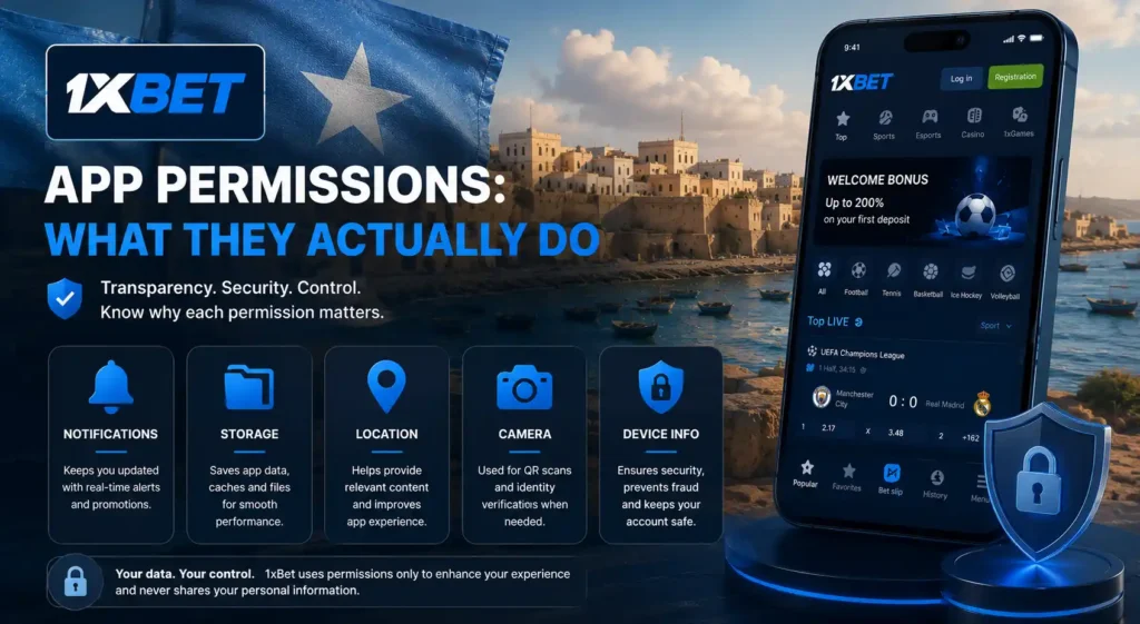 what is 1xbet app permissions